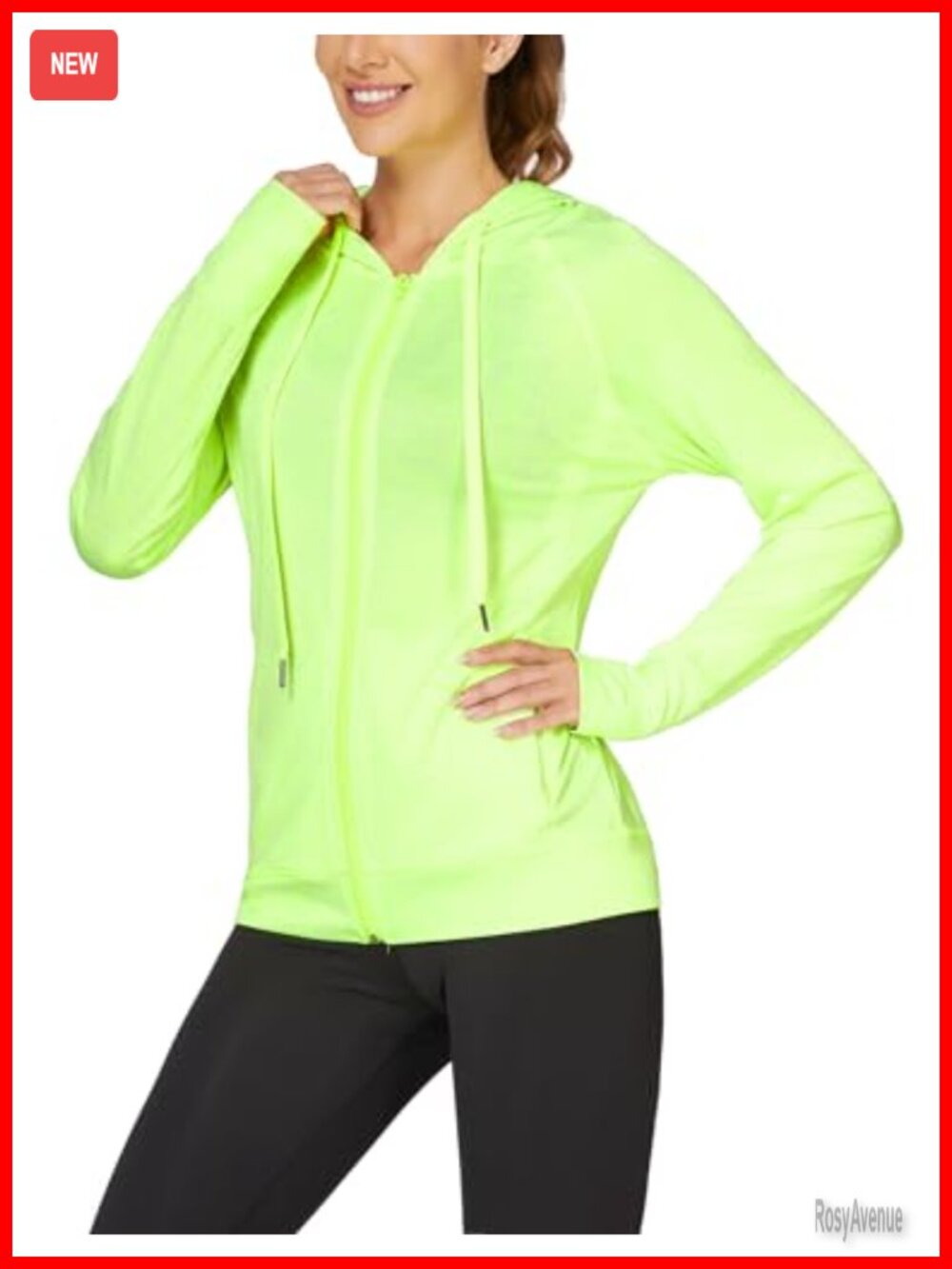 Women's Full Zip Workout Sweatshirt with Pockets Thumb Holes Hooded